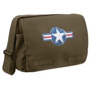 classic messenger bag, shoulder bag, canvas bag, canvas shoulder bag, vintage canvas, air corp, air corp symbol, vintage air corp symbol, crossbody bags, cross body bags, rothco bags, rothco messenger bags, rothco canvas bags, messenger bag, messenger bags, military messenger bags
