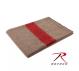 Rothco Swiss Style Wool Blanket, Tan Red Strip, blanket, wholesale blanket, wool blanket, wool, synthetic, woven, fire retardant, military blanket, camping blanket, outdoor blanket, emergency blanket, swiss army, blanket with red stripe, fire retardent blanket, heavy duty wool blanket