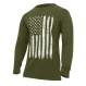 rothco, US Flag Tee, US Flag, long sleeve t-shirt, long sleeve tee, flag tee, american flag tee, us flag t-shirt, us flag long sleeve tee, distressed american flag tee, patriotic tee, patriotic t-shirt, 