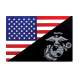 Rothco USMC Eagle, Globe and Anchor Flag Decal, military decals, window decals, US Marine corps, truck decals, car decals, window decals, American flag decal, 