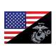 Rothco USMC Eagle, Globe and Anchor Flag Decal, military decals, window decals, US Marine corps, truck decals, car decals, window decals, American flag decal, 