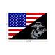 Rothco USMC Eagle, Globe and Anchor Flag Decal, military decals, window decals, US Marine corps, truck decals, car decals, window decals, American flag decal, 