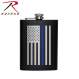 rothco stainless steel thin blue line flask, stainless steel thin blue line flask, rothco stainless steel flask, stainless steel flask, rothco thin blue line flask, thin blue line flask, flasks, rothco flasks, metal flask, steel flask, groomsmen flask, groomsman gift, engraved flask, printed flask, thin blue line gifts, thin blue line flag, thin blue line american flag, thin blue line products, thin blue line gear, hip flask, drink flask, 