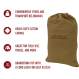 Rothco G.I. Canvas Barracks Bag – Militärrucksack, 50,8x33x19,5 Cm | Vielseitige Tragetasche