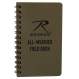 all weather notebook, notebook, waterproof notebook, water-proof notebook, all-weather writing, write in the rain, Tactical Notebook, Rothco Notebook, All Weather Note Pad, Rite In The Rain, Waterproof Notepad, Right in the rain notebook, write in the rain, waterproof field journal, 