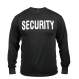 security t-shirt, security, security long sleeve t-shirt, security t-shirts, security t, security clothing, security gear, rothco security items, wholesale security clothing, long sleeve t-shirts, long sleeve tee's, security tee's, 2-Sided Long Sleeve T-Shirt, double sided security t-shirt, imprinted security t-shirt, two-sided imprinted security t-shirt, 2-sided Long sleeve T-shirt, 