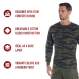 Rothco Long Sleeve Color Camo T-Shirt - Comfortable Outdoor & Tactical Tee