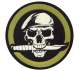 Rothco Military Skull / Knife Patch With Hook Back, Rothco Military Skull / Knife Patch, skull knife patch, military skull knife, military skull knife patch, patch, patches,  airsoft patch, airsoft, airsoft patches, military patches, military patch, tactical patch, morale patch, tactical airsoft patches, morale patch, hook and loop patch, tactical patches, military velco patches, 