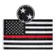 Thin Red Line Flag, embroidered thin red line flag, flag, us flag, USA flag, American flag, firefighters, firefighter flag, US Thin red line flag, fire figher, Red line flag, US Red Line flag