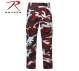 camo pants with red and blue stripe